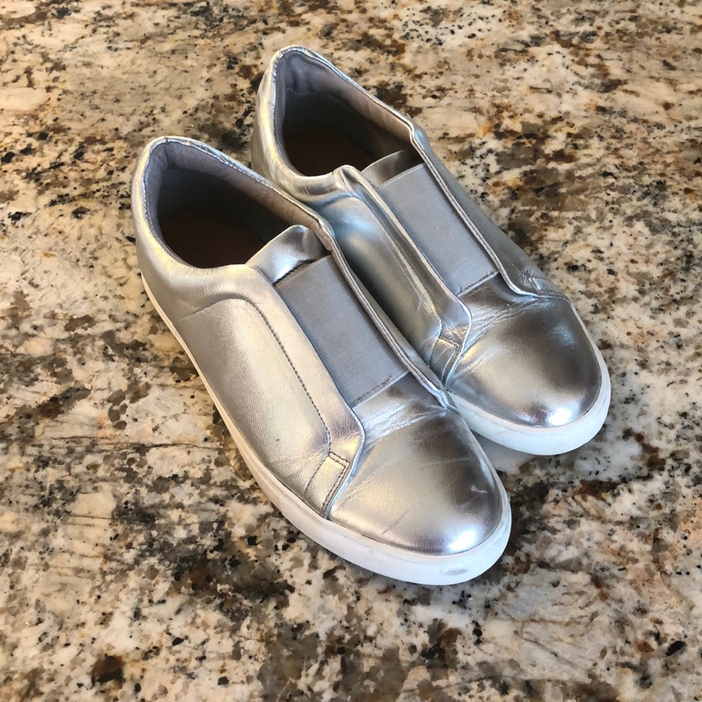Silver Metallic No Lace Sneaker